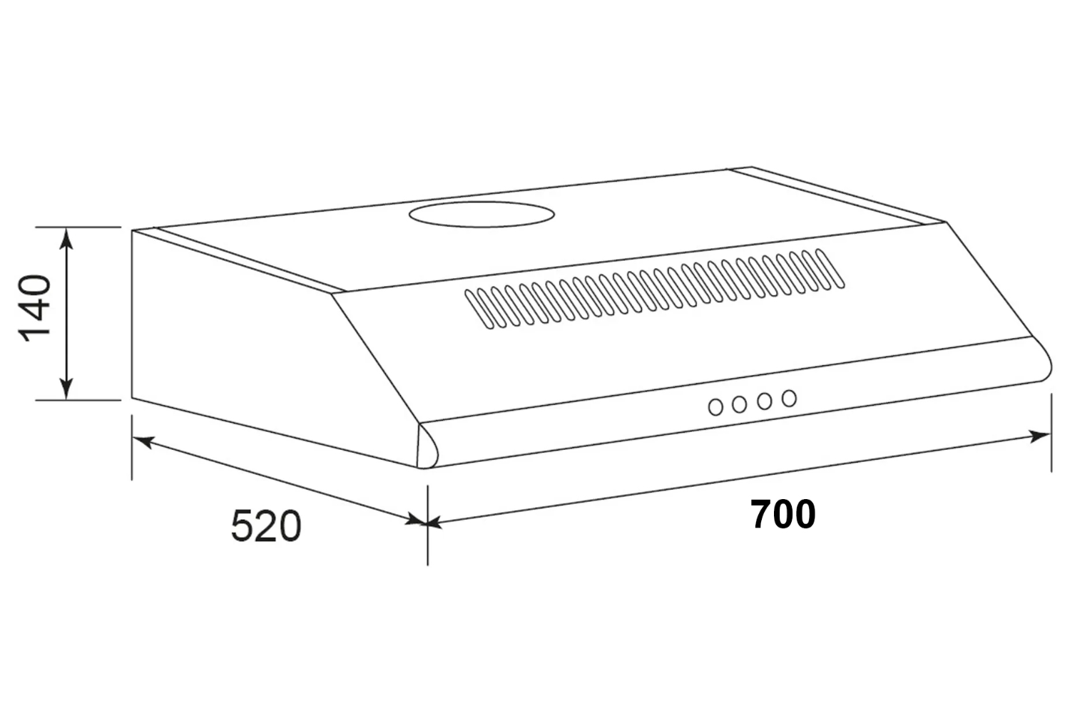 Máy hút mùi âm tủ Eurosun EH-70C18S | 70cm