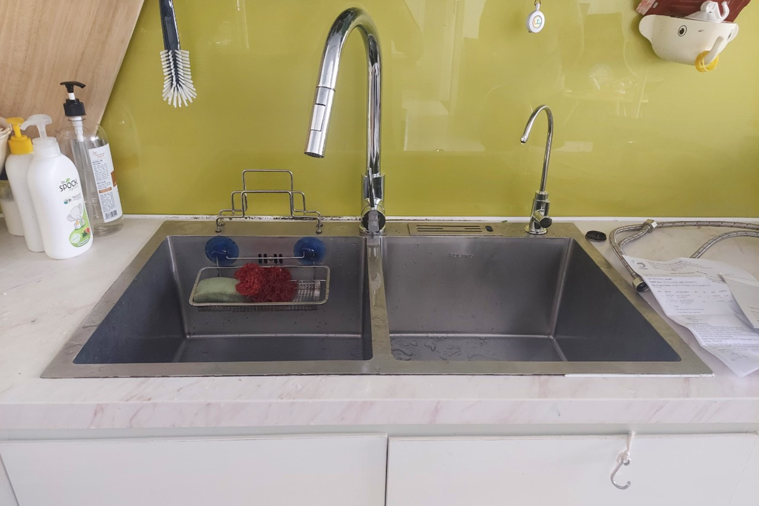 Vòi Rửa Bát Nóng Lạnh Dây Rút Hafele HT21-CH1P287 (577.55.230) | Đồng thau mạ Chrome