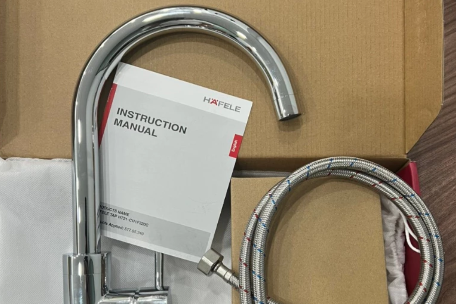 Vòi Rửa Bát Nóng Lạnh Hafele HT21-CH1F220C (577.55.240) | Đồng Thau Mạ Chrome