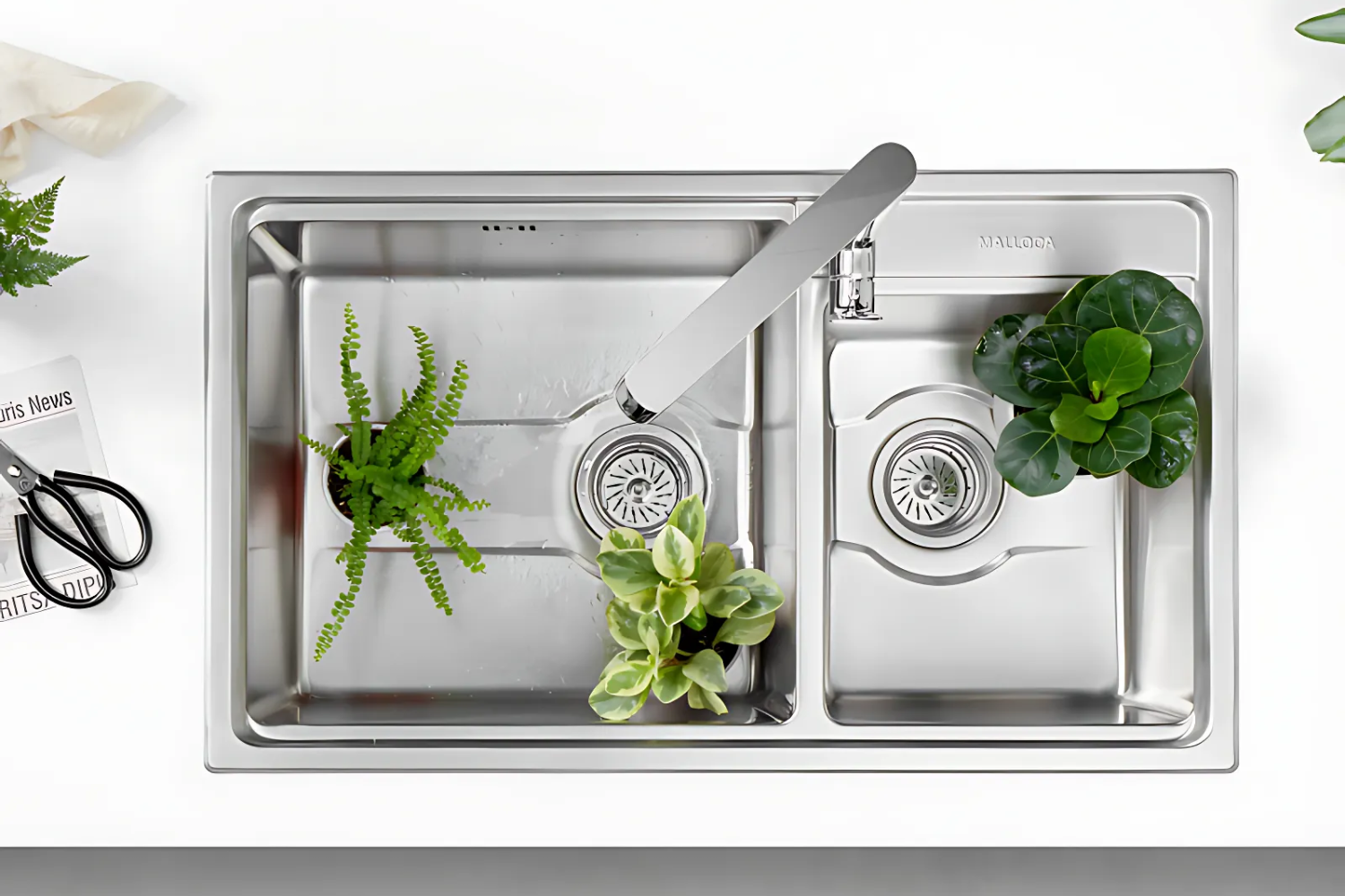 Chậu Rửa Bát 2 Hố Inox 304 Malloca MS 5082W