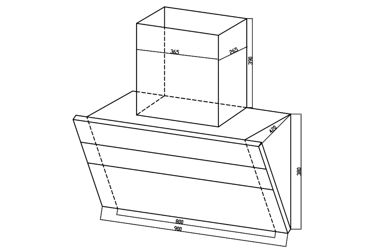 Máy hút mùi gắn tường Hafele HC-H901WB