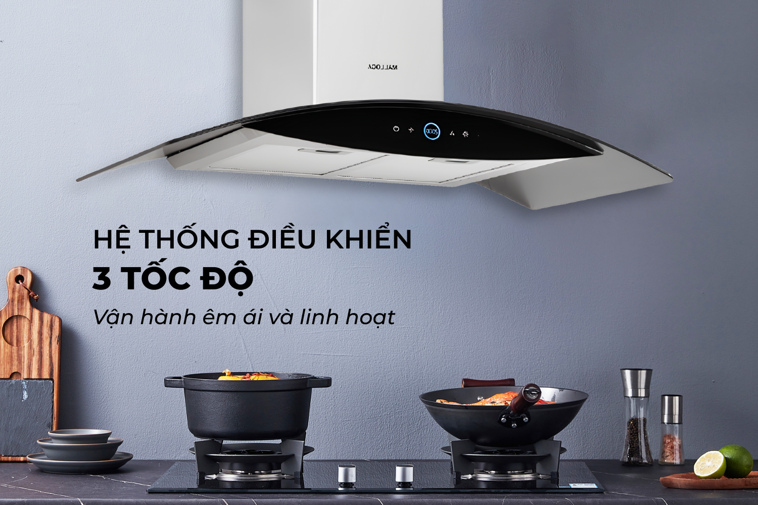 Máy hút mùi áp tường Malloca MC 9018HS