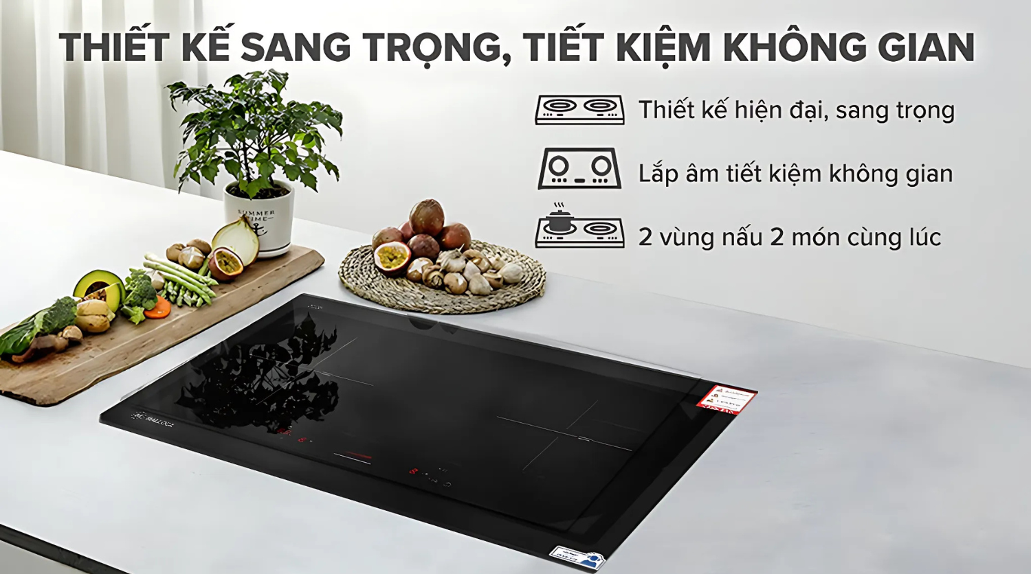 Bếp Từ Đôi Malloca MI 732 SL | Lắp Âm 02 Vùng Nấu