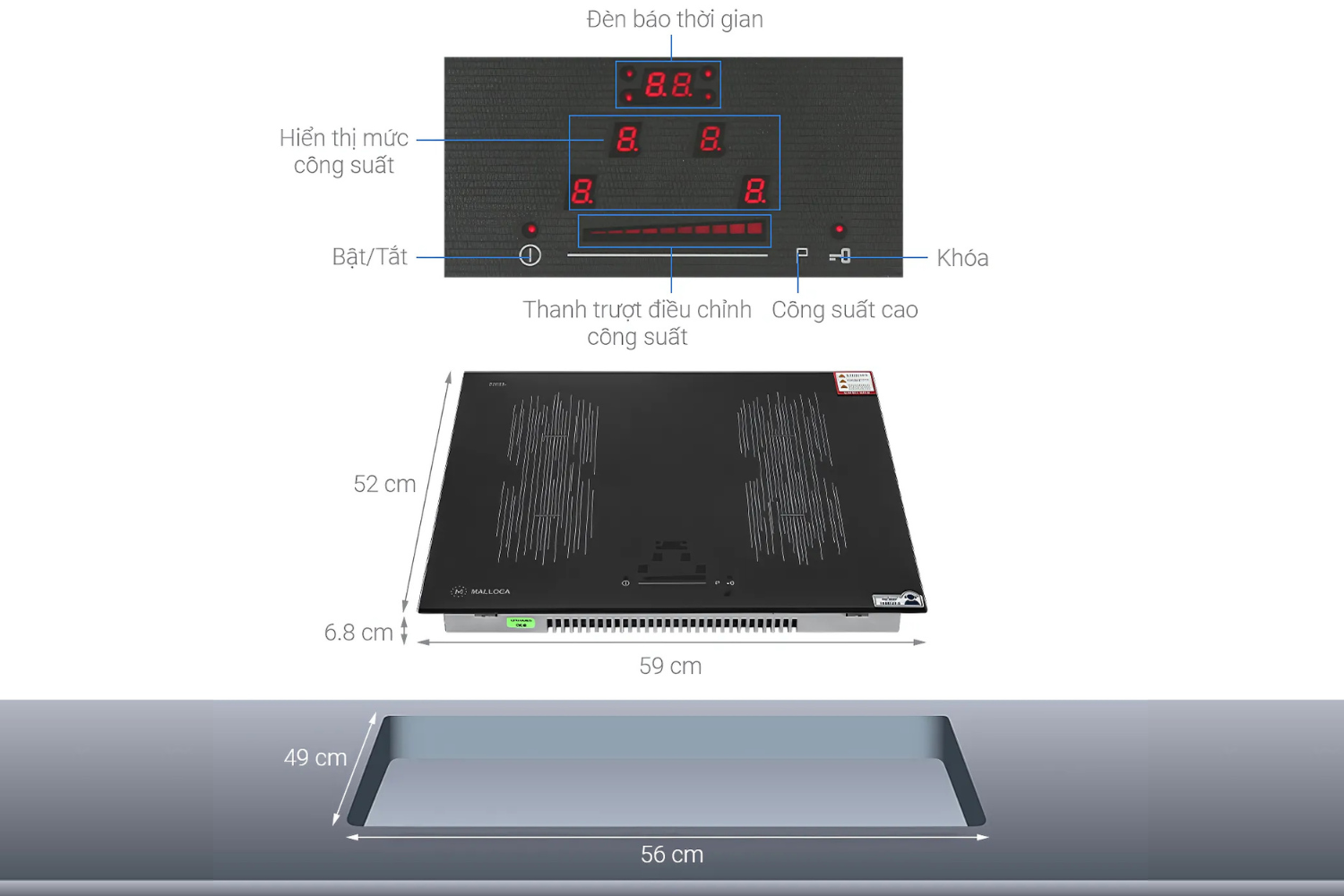 Bếp từ Malloca MI 594 LINEAR