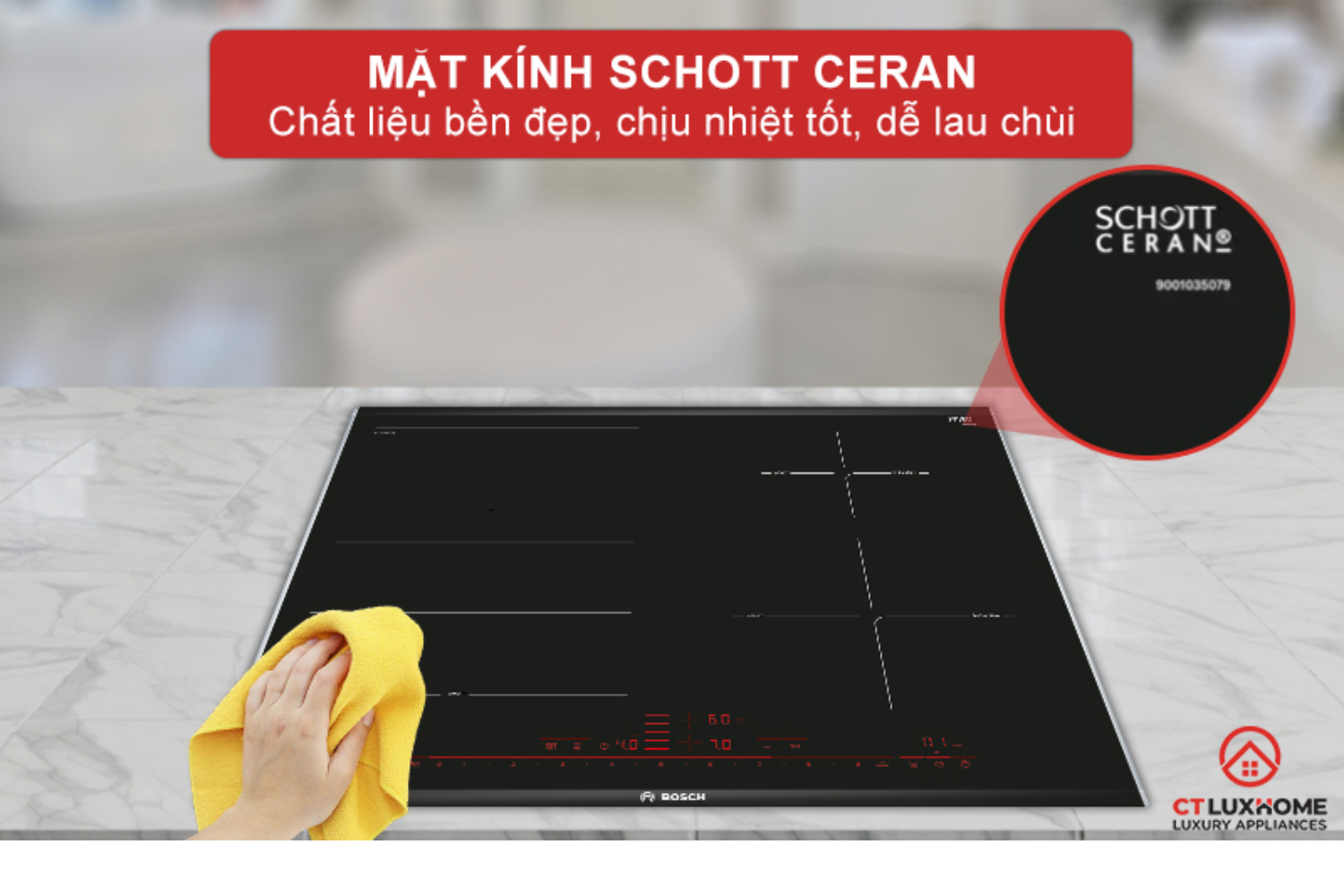 Bếp Từ Âm Bosch PXE675DC1E Serie 6 | 04 Vùng Nấu