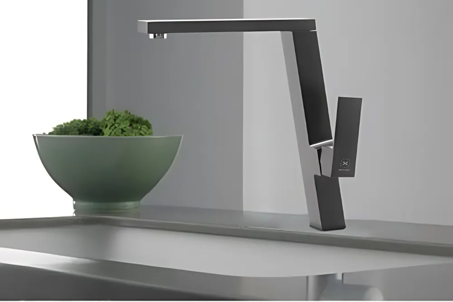 Vòi Rửa Bát Nóng Lạnh Malloca K131GR | Đồng Thau Sơn Giả Đá, Màu Xám