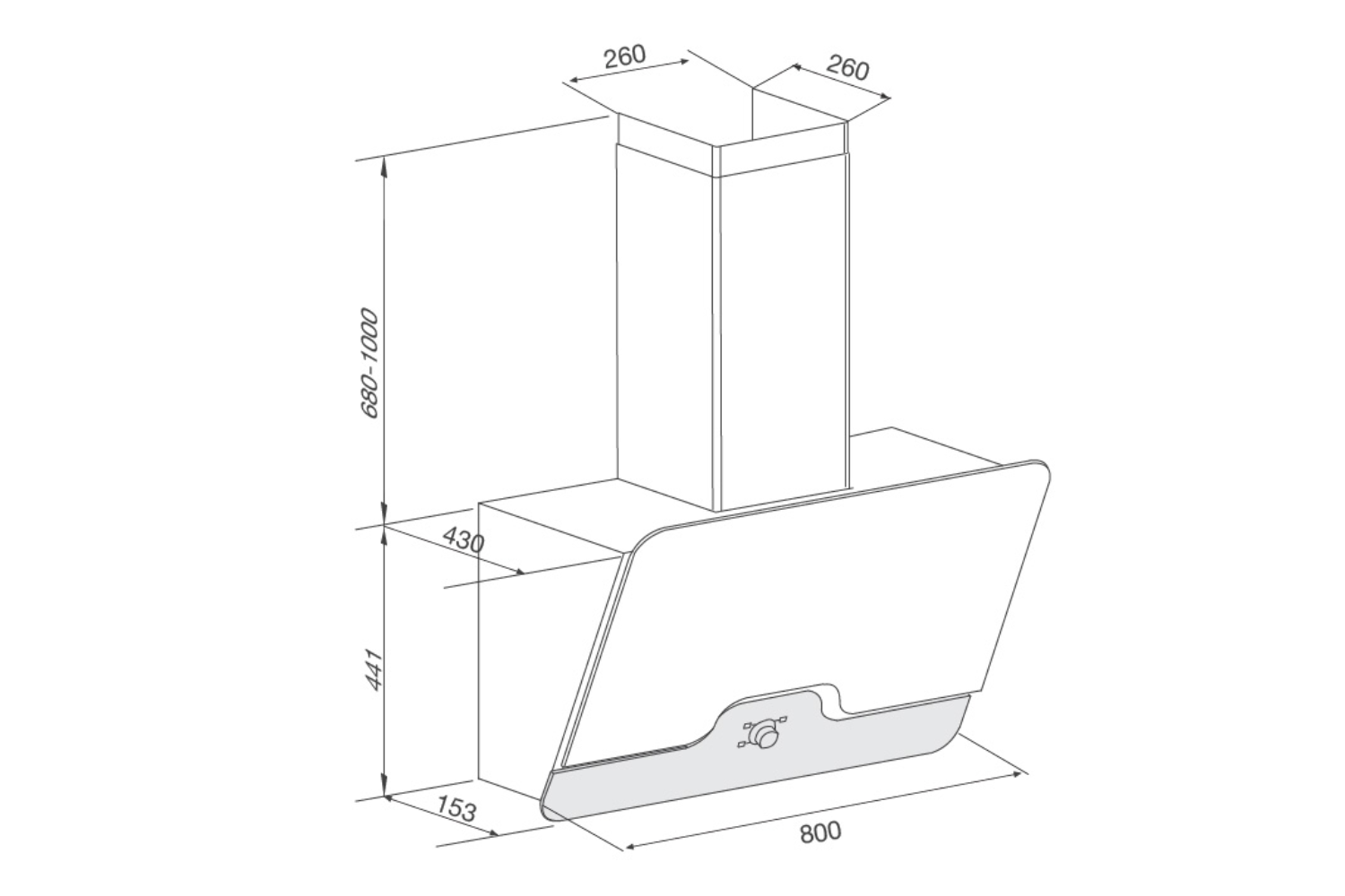 Máy hút mùi áp tường Malloca DRIVE F-152B