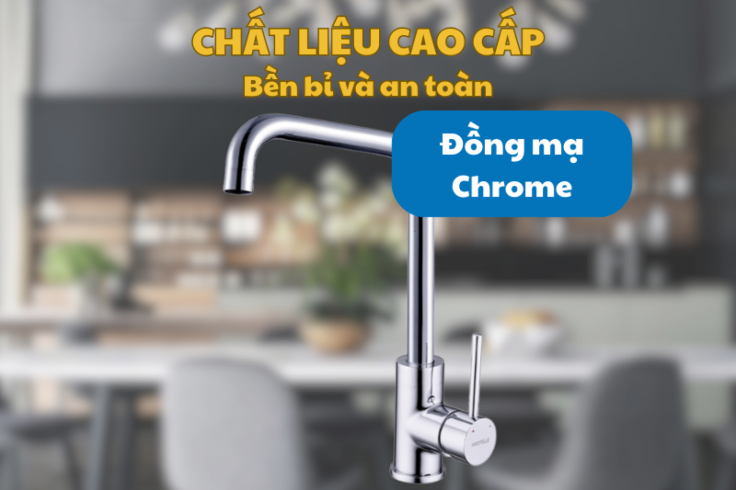 Vòi Rửa Chén Nóng Lạnh Hafele HT21-CH1F220U 577.55.250 | Đồng Thau Mạ Chrome