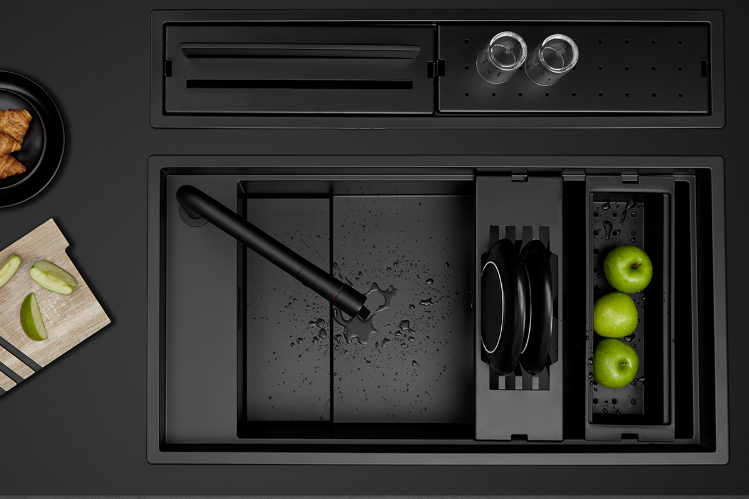 Chậu Rửa Bát 2 Hố Bằng Đá Granite Malloca MYST K86S - MYST K86L