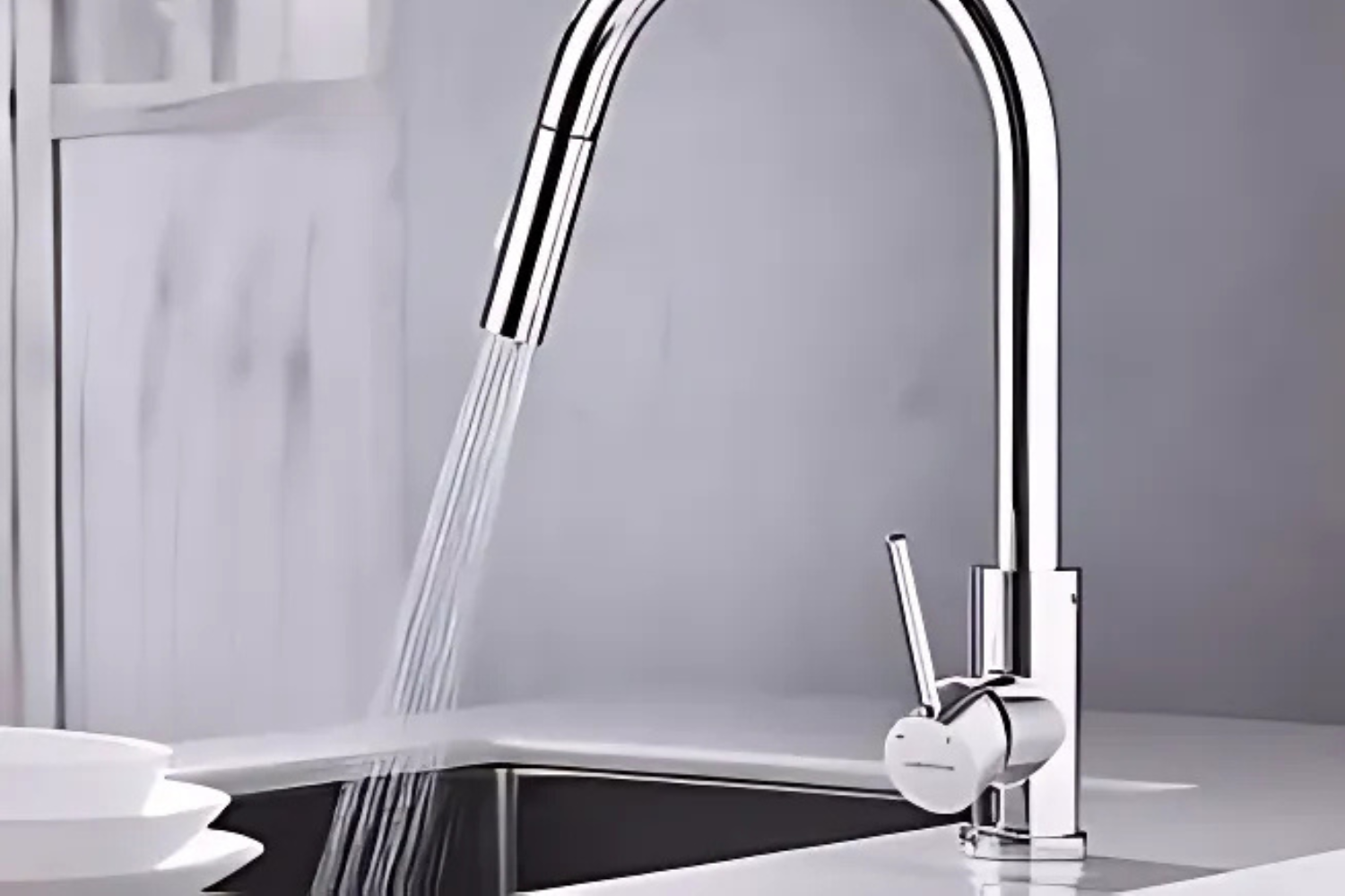 Vòi Rửa Chén Nóng Lạnh Dây Rút Hafele HT21-CH1P245 (577.55.220) | Đồng Thau Mạ Chrome