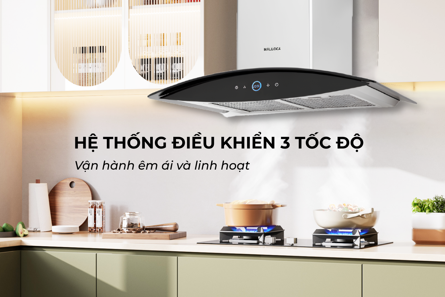 Máy hút mùi áp tường Malloca MC 7018HS