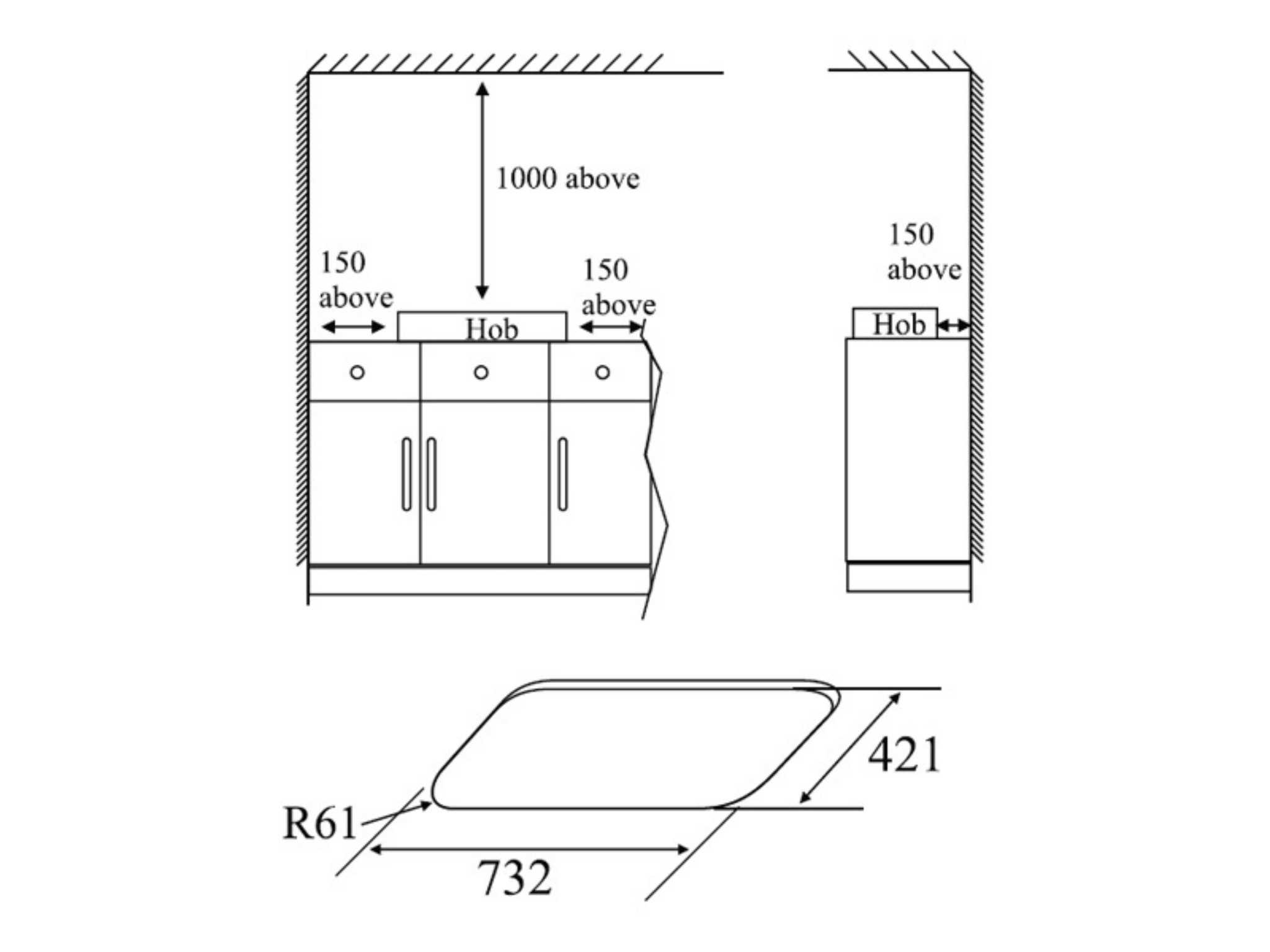 Bếp Gas Hafele HC-G863A - Bếp Lắp Âm 03 Vùng Nấu
