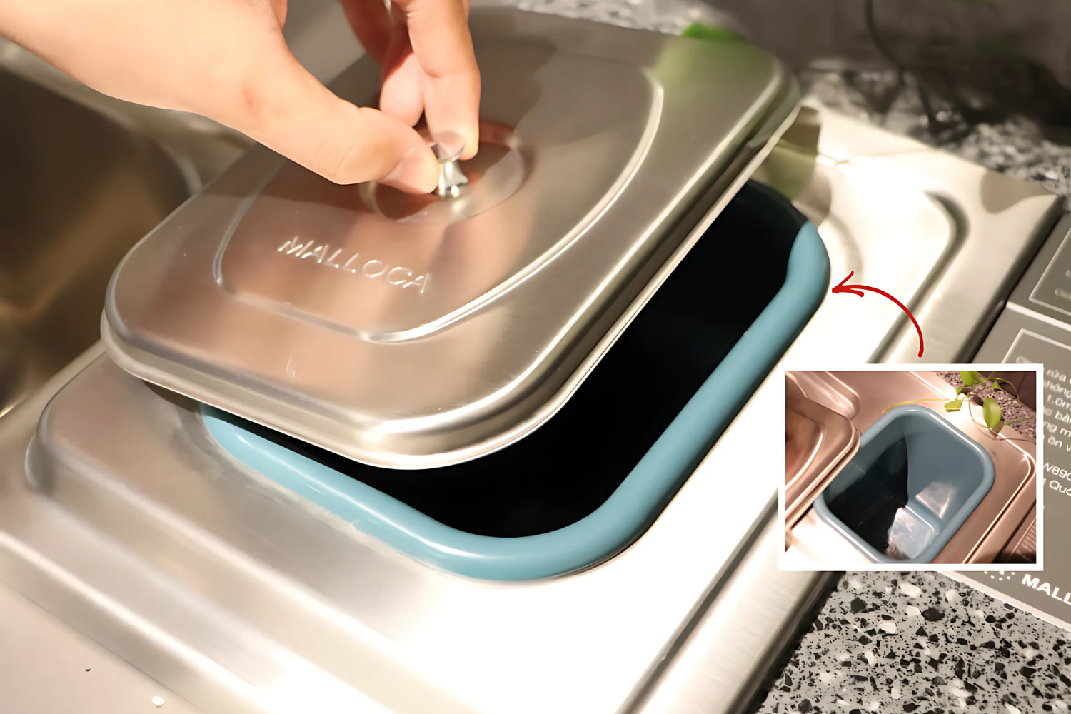 Máy Rửa Bát 2 Hố Inox 304 Malloca MS 8809 N