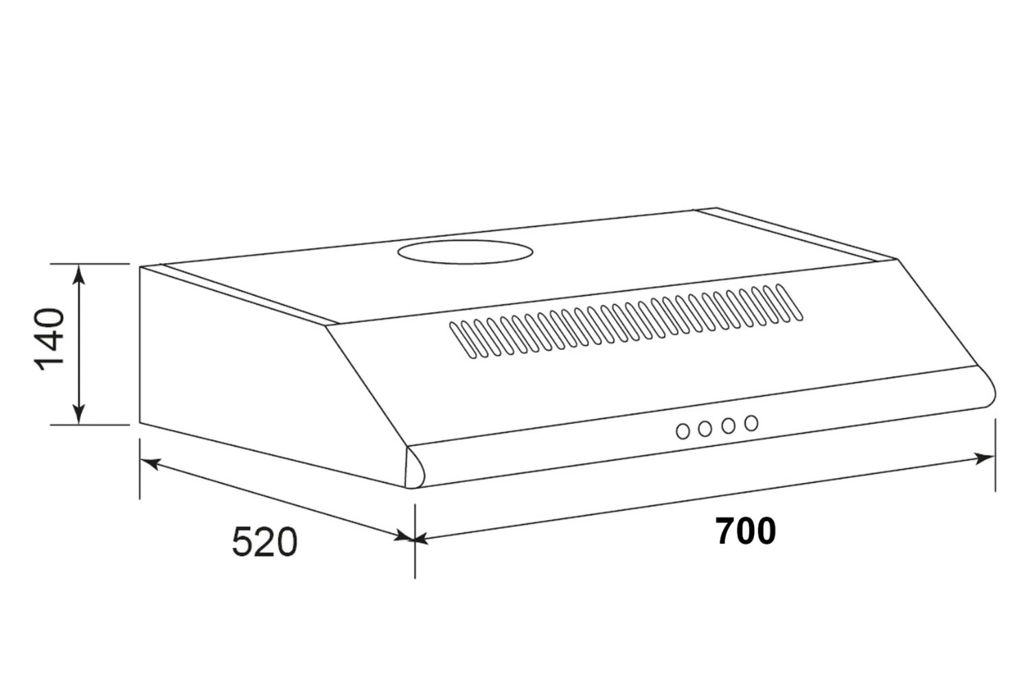 Máy hút mùi âm tủ Eurosun EH-70C05D | 70cm