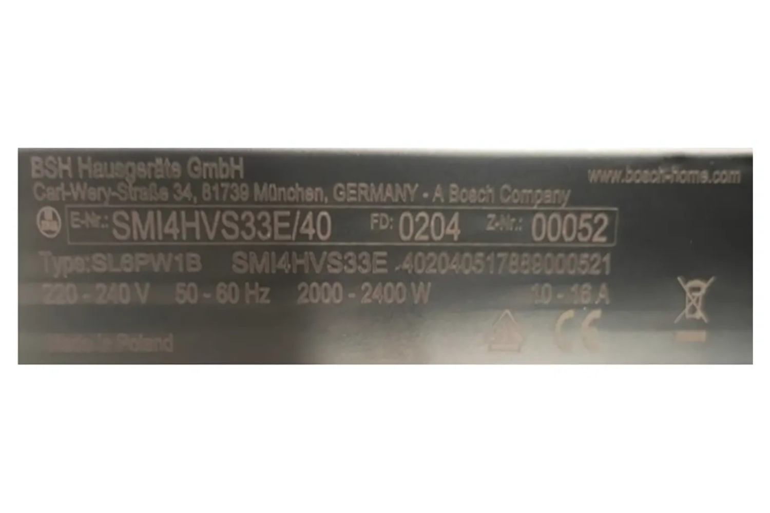 Máy Rửa Bát Âm Bán Phần Bosch SMI4HVS33E Series 4