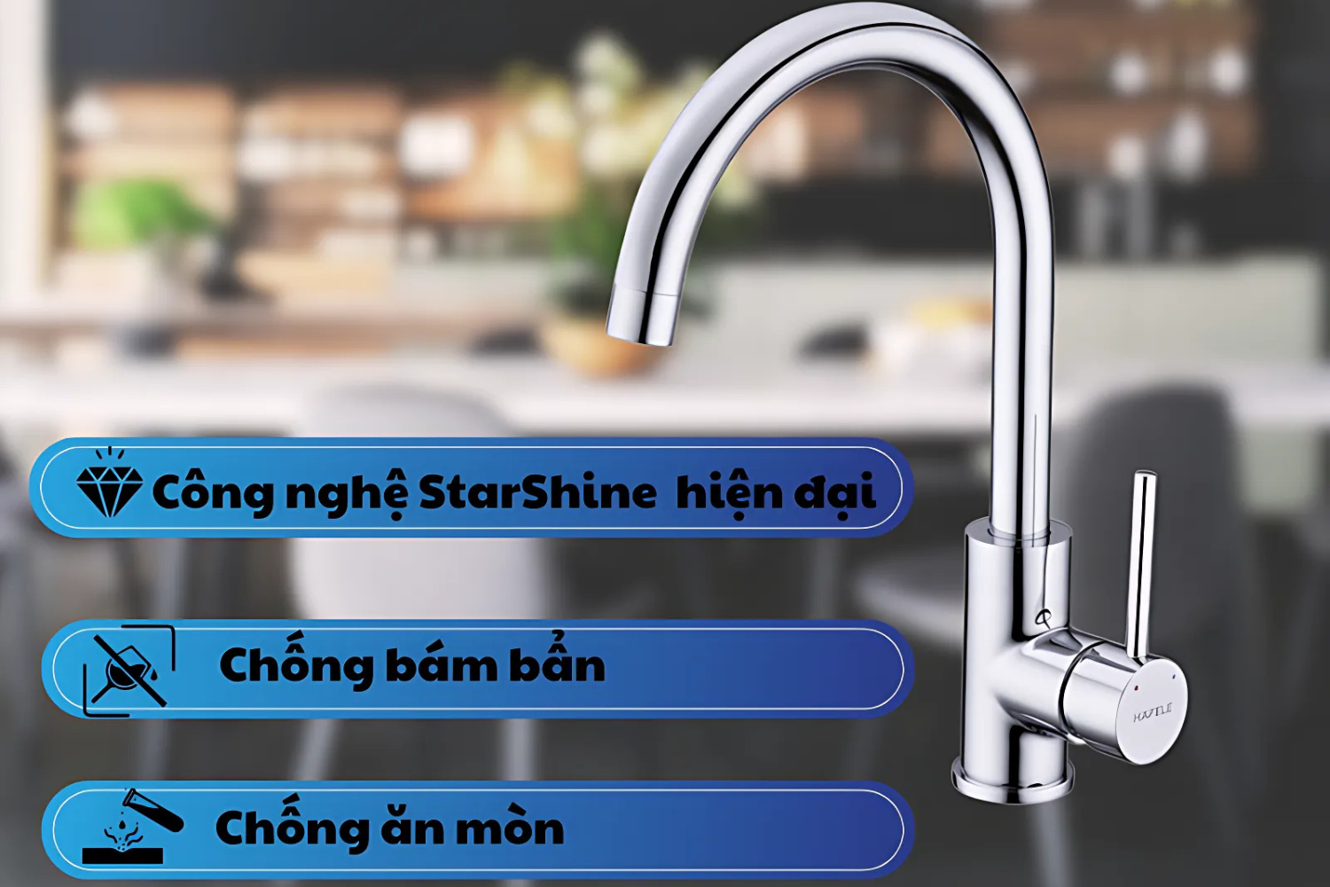 Vòi Rửa Bát Nóng Lạnh Hafele HT21-CH1F220C (577.55.240) | Đồng Thau Mạ Chrome