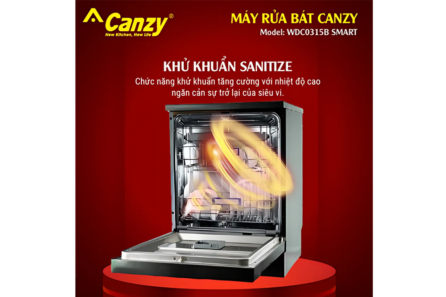 Máy Rửa Bát Độc Lập/Lắp Âm Canzy CZ WDC0315B SMART
