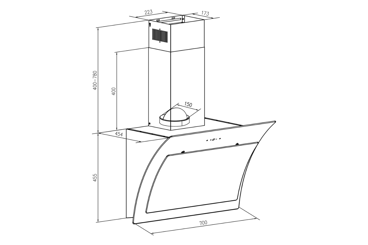 Máy Hút Mùi Kính Vát Vòm Canzy CZ 2770H