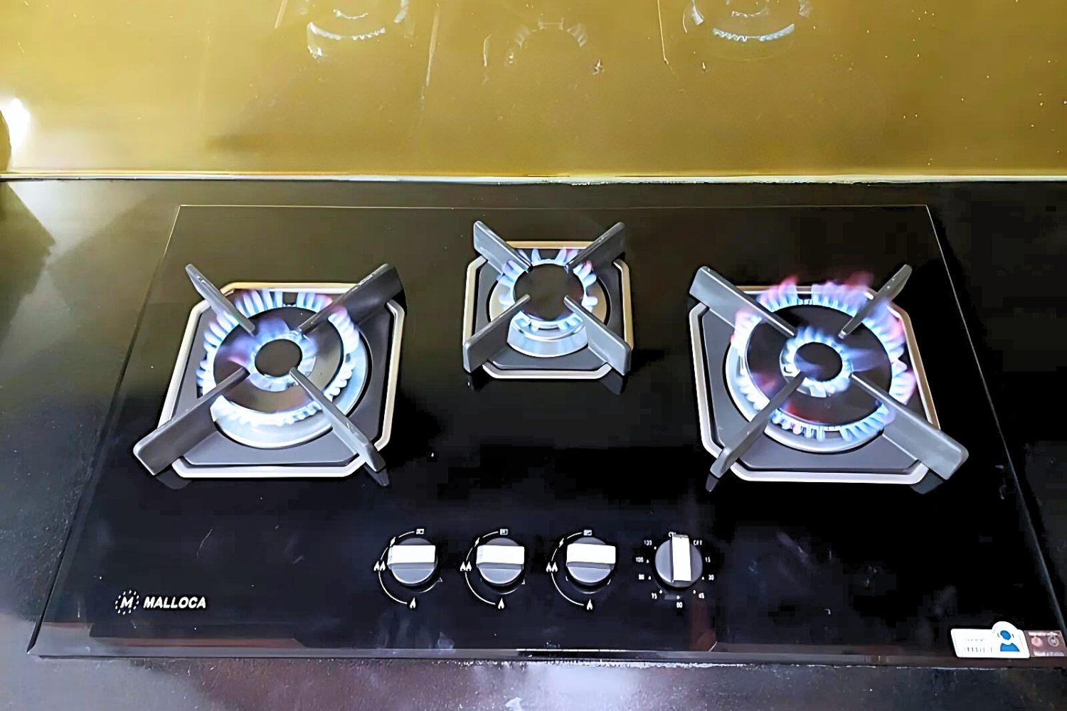 Bếp Gas Malloca AS 9603B - Bếp Âm 03 Vùng Nấu