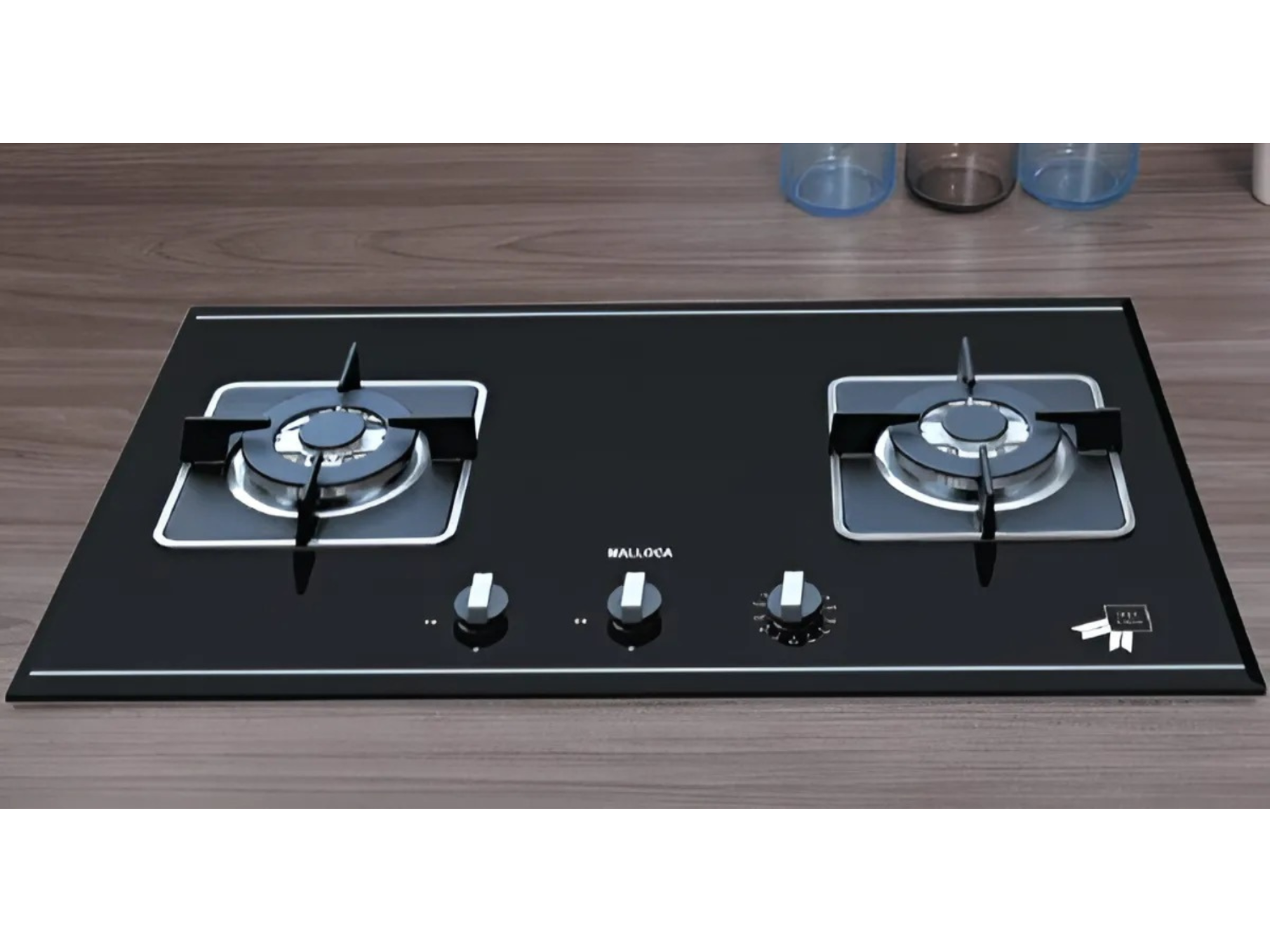 Bếp Gas Đôi Malloca AS 9402G (Màu Xanh Rêu) - Bếp Âm 02 Vùng Nấu