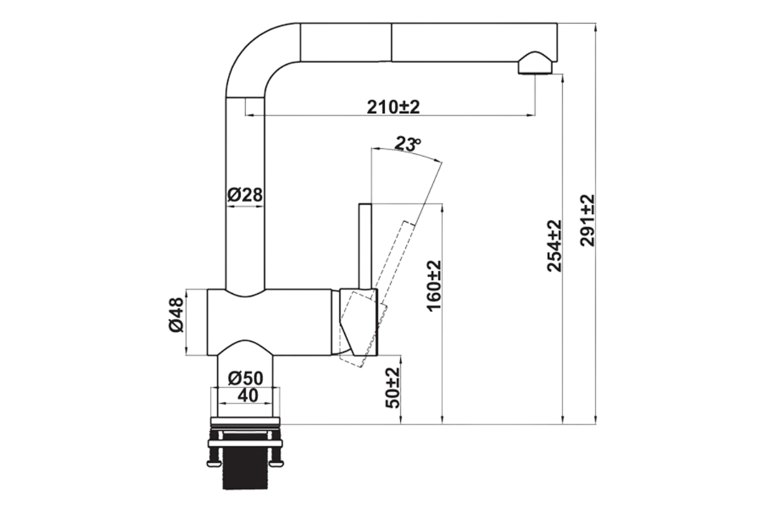 Vòi Rửa Bát Nóng Lạnh Dây Rút Hafele HT21-CH1P254 (577.55.200) | Đồng Thau Mạ Chrome