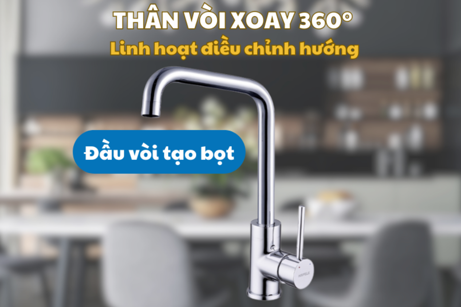 Vòi Rửa Chén Nóng Lạnh Hafele HT21-CH1F220U 577.55.250 | Đồng Thau Mạ Chrome