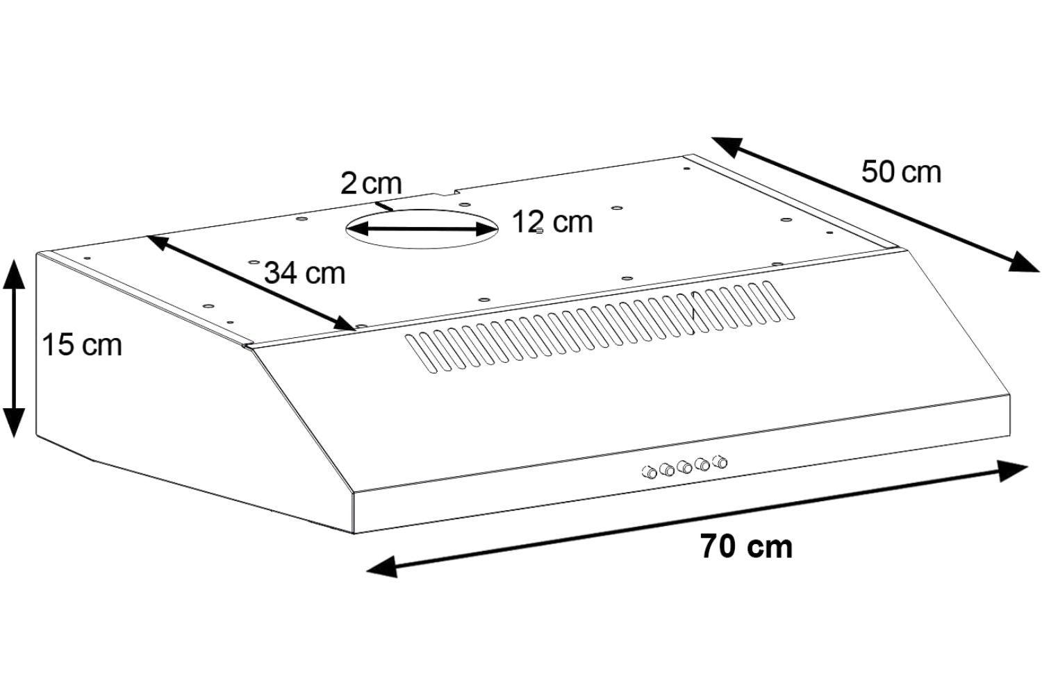 Máy hút mùi âm tủ Eurosun EH-70CF19B | 70cm