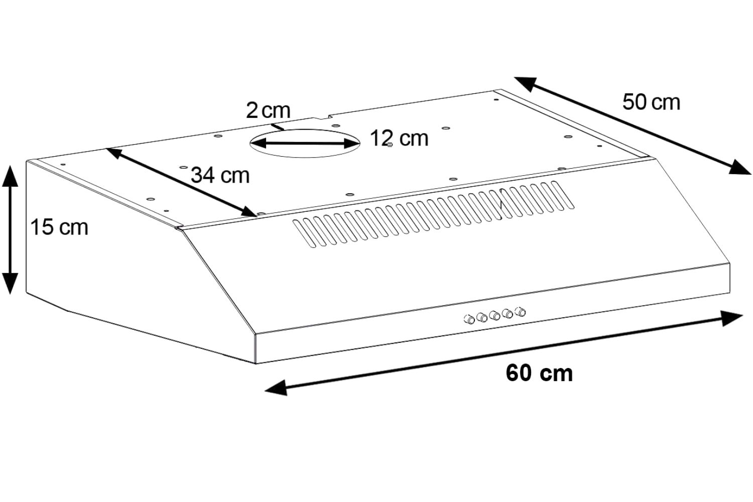 Máy hút mùi âm tủ Eurosun EH-60CF19B | 60cm