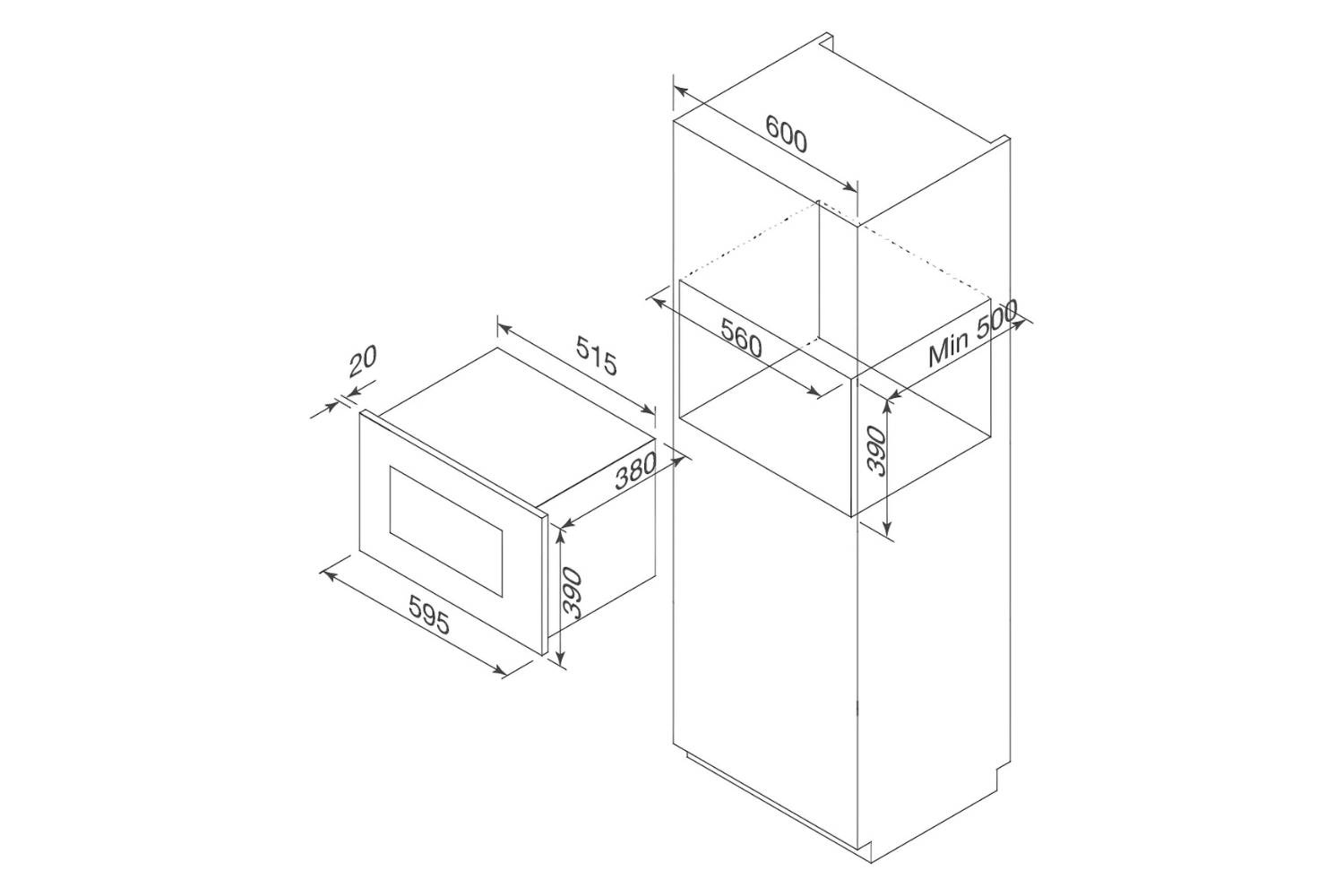 Lò Vi Sóng Có Nướng Malloca MW-927I | Lắp Âm 27 Lít