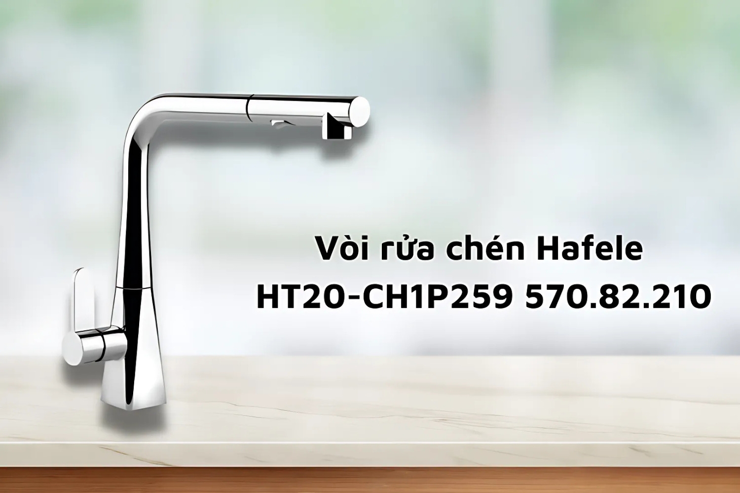 Vòi Rửa Bát Nóng Lạnh Dây Rút Hafele Hydros HT20-CH1P259 (570.82.210) | Đồng Thau Mạ Chrome