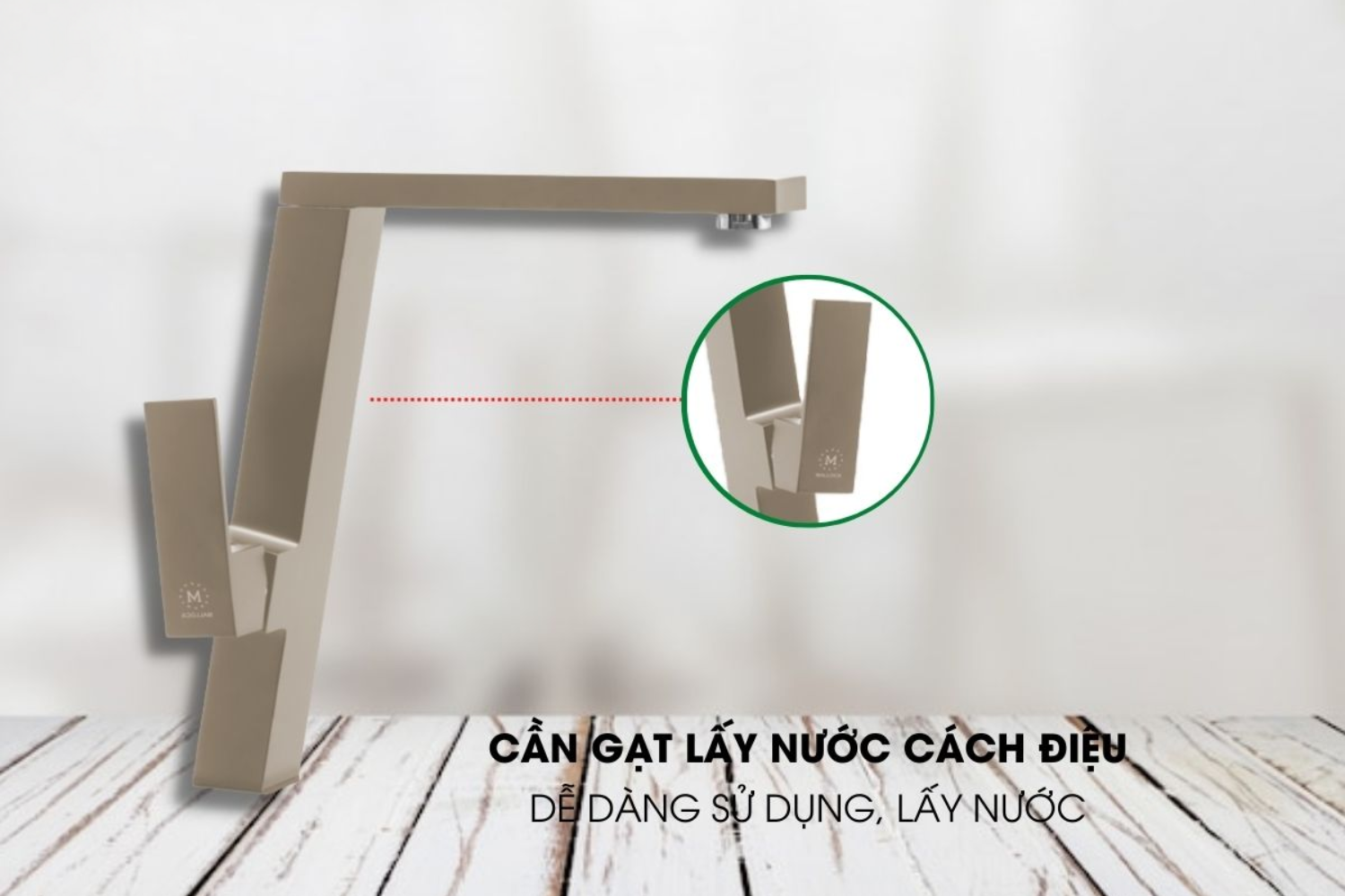 Vòi Rửa Bát Nóng Lạnh Malloca K131BR | Đồng Thau Sơn Giả Đá, Màu Đất