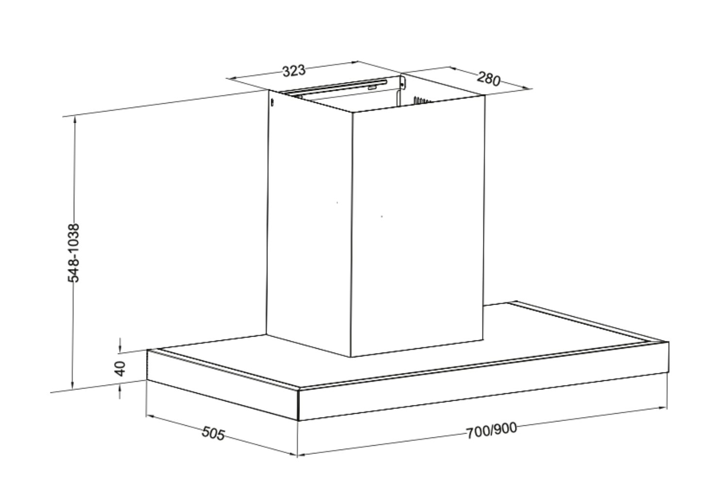 Máy hút mùi gắn tường Eurosun EH-70AF77 | 70cm