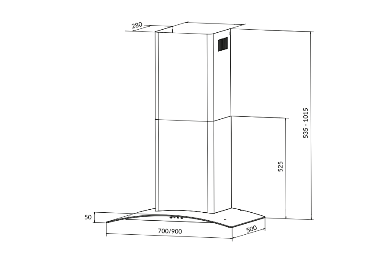 Máy hút mùi gắn tường Eurosun EH-70K32 | 70cm