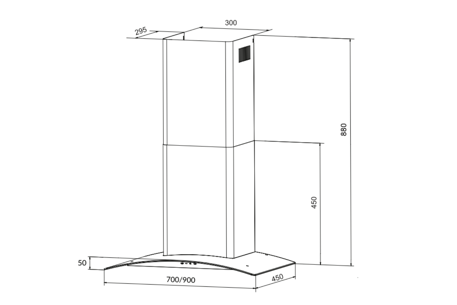 Máy hút mùi gắn tường Eurosun EH-90K11E | 90cm
