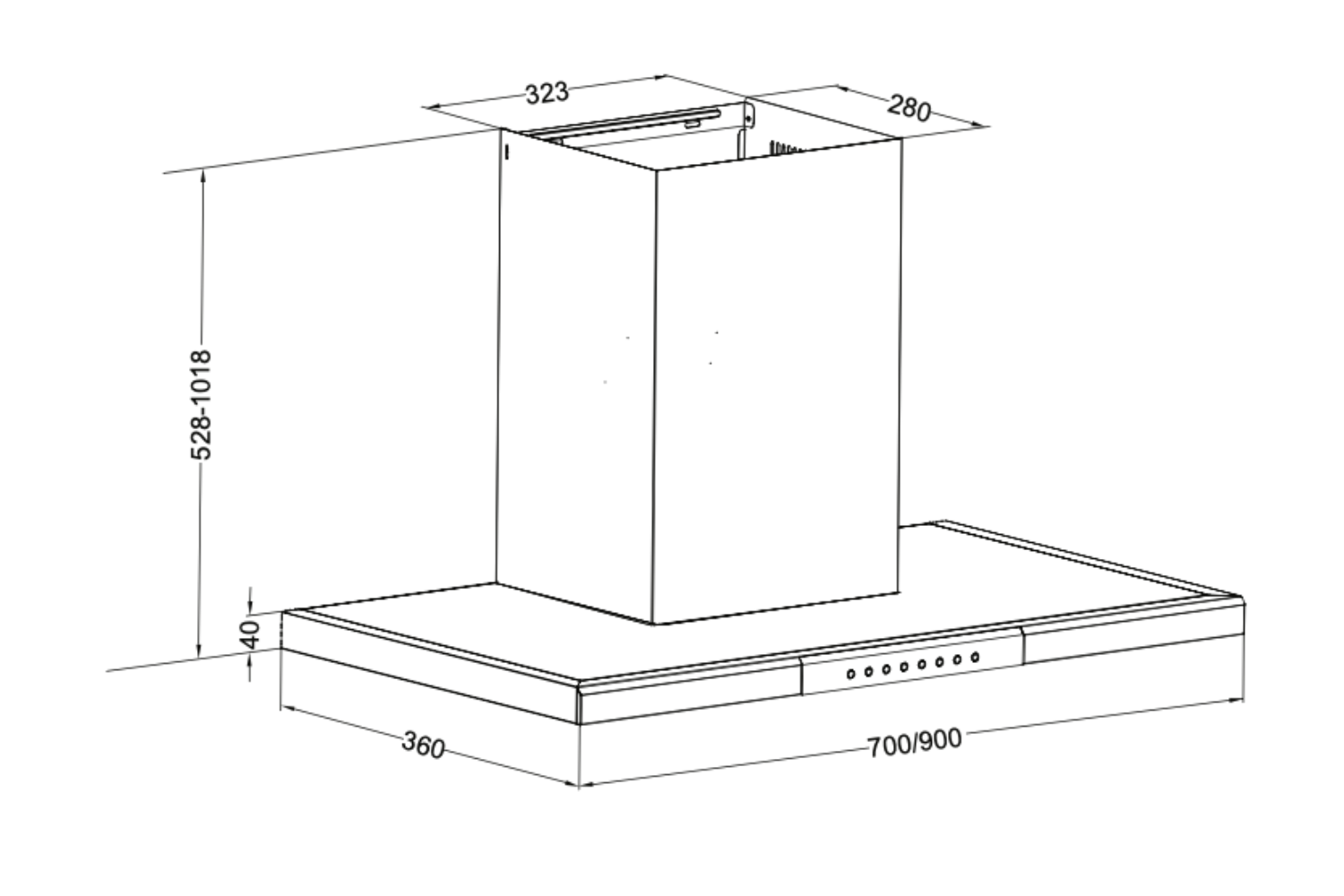 Máy hút mùi gắn tường Eurosun EH-90AF76 | 90 cm