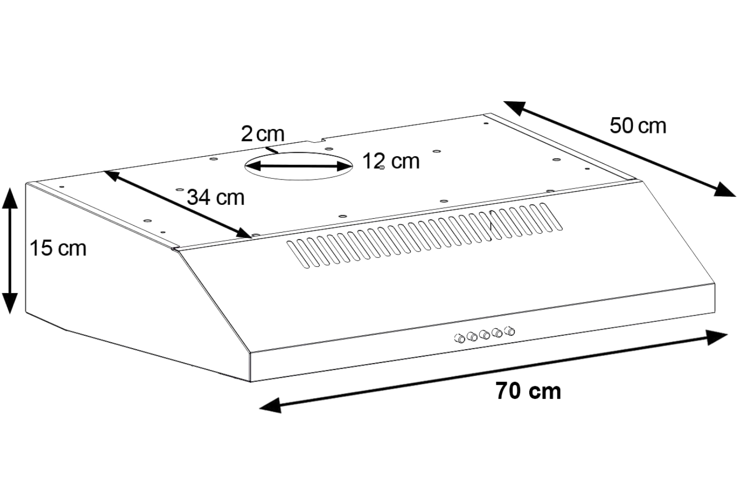Máy hút mùi âm tủ Eurosun EH-70CF19S | 70cm