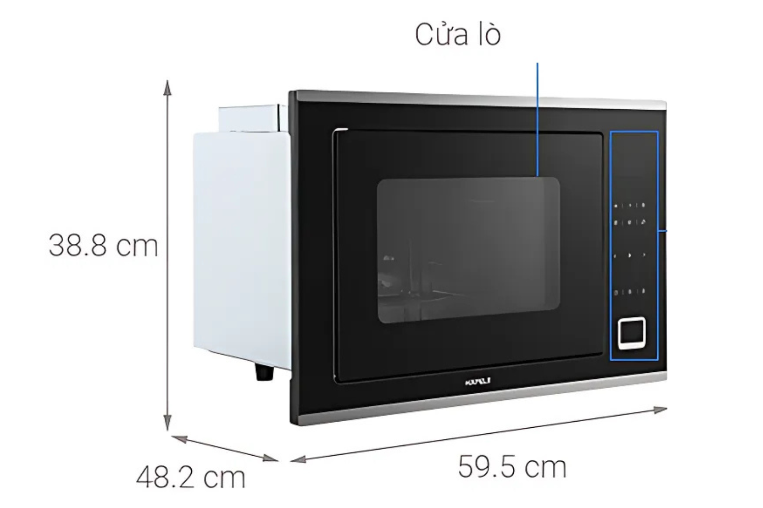 Lò Vi Sóng Có Nướng Hafele HM-B38C (538.01.111) | Lắp Âm 32 Lít