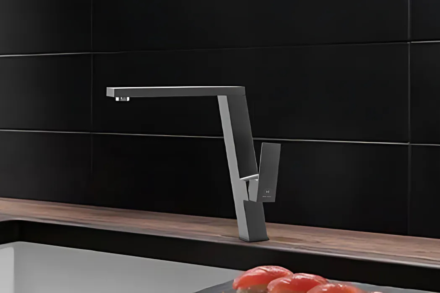 Vòi Rửa Bát Nóng Lạnh Malloca K131GR | Đồng Thau Sơn Giả Đá, Màu Xám