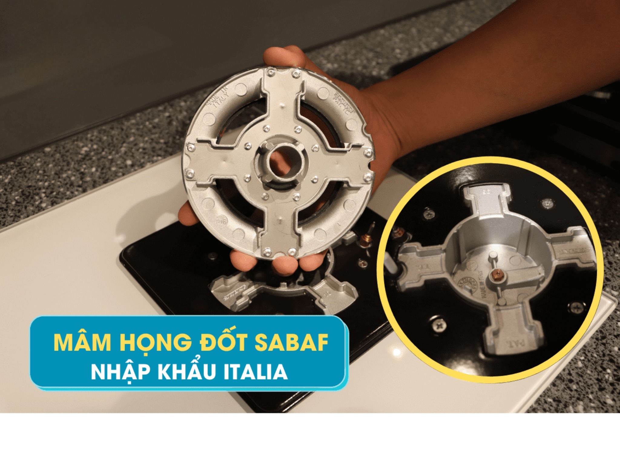 Bếp Gas Malloca AS 9502W (Màu Trắng) - Bếp Âm 02 Vùng Nấu