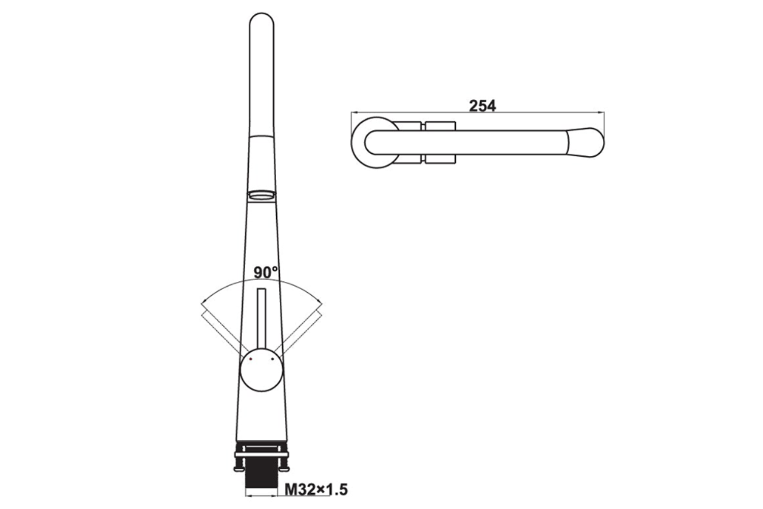 Vòi Rửa Chén Nóng Lạnh Dây Rút Hafele HT21-CH1P245 (577.55.220) | Đồng Thau Mạ Chrome