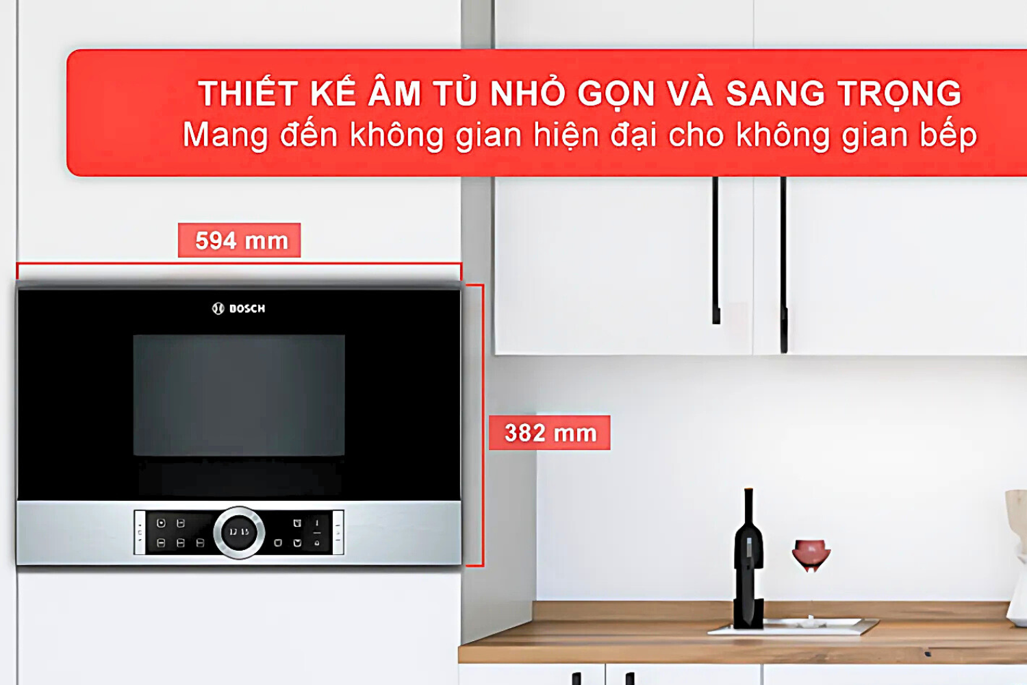 Lò Vi Sóng Không Đĩa Quay Bosch BFL634GS1B Series 8 | Khoang Lò 21 Lít