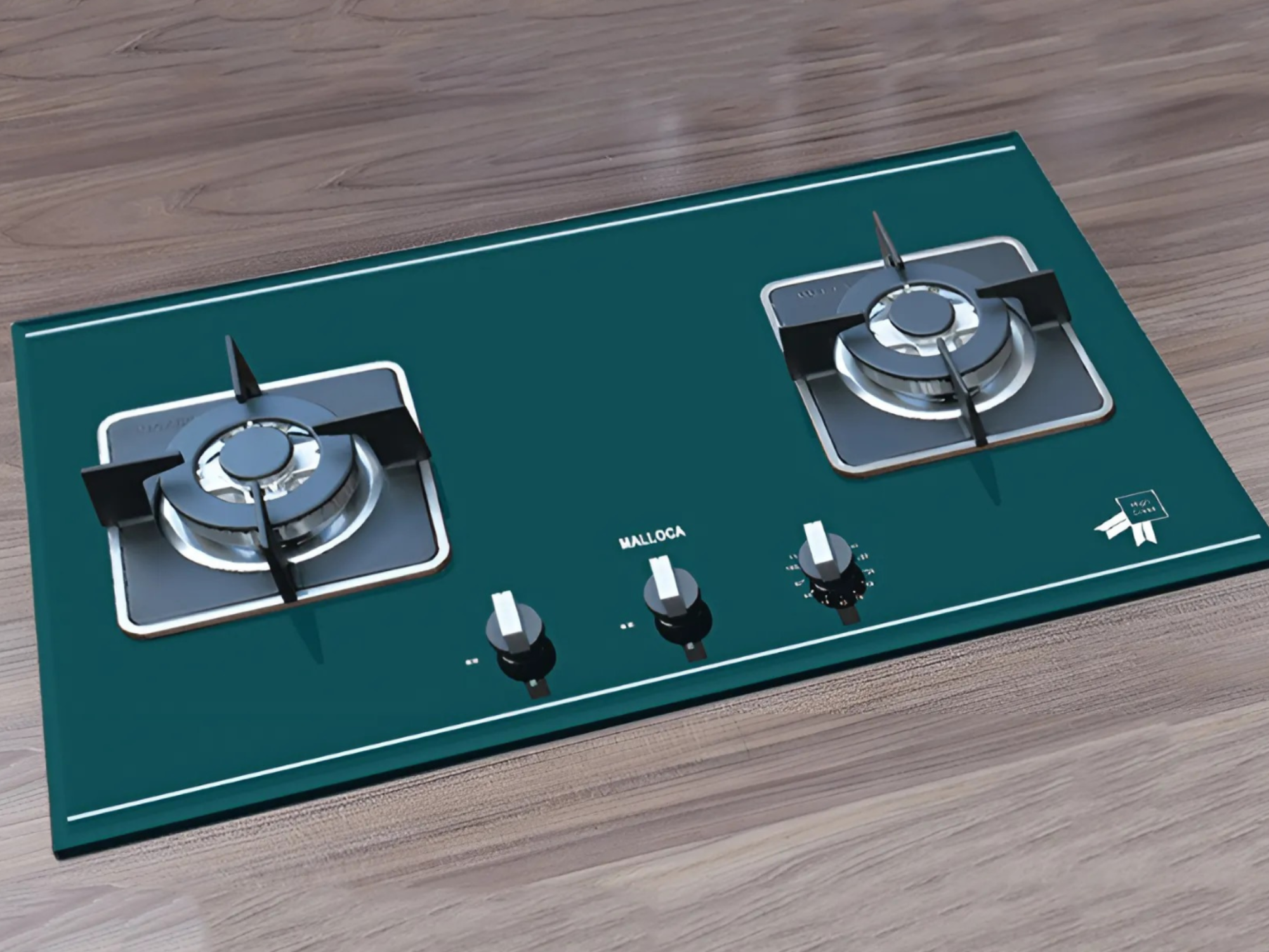 Bếp Gas Đôi Malloca AS 9402G (Màu Xanh Rêu) - Bếp Âm 02 Vùng Nấu