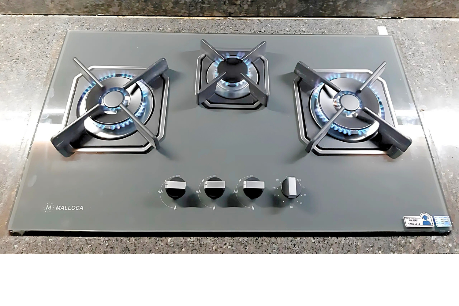 Bếp Gas Malloca AS 9603B - Bếp Âm 03 Vùng Nấu