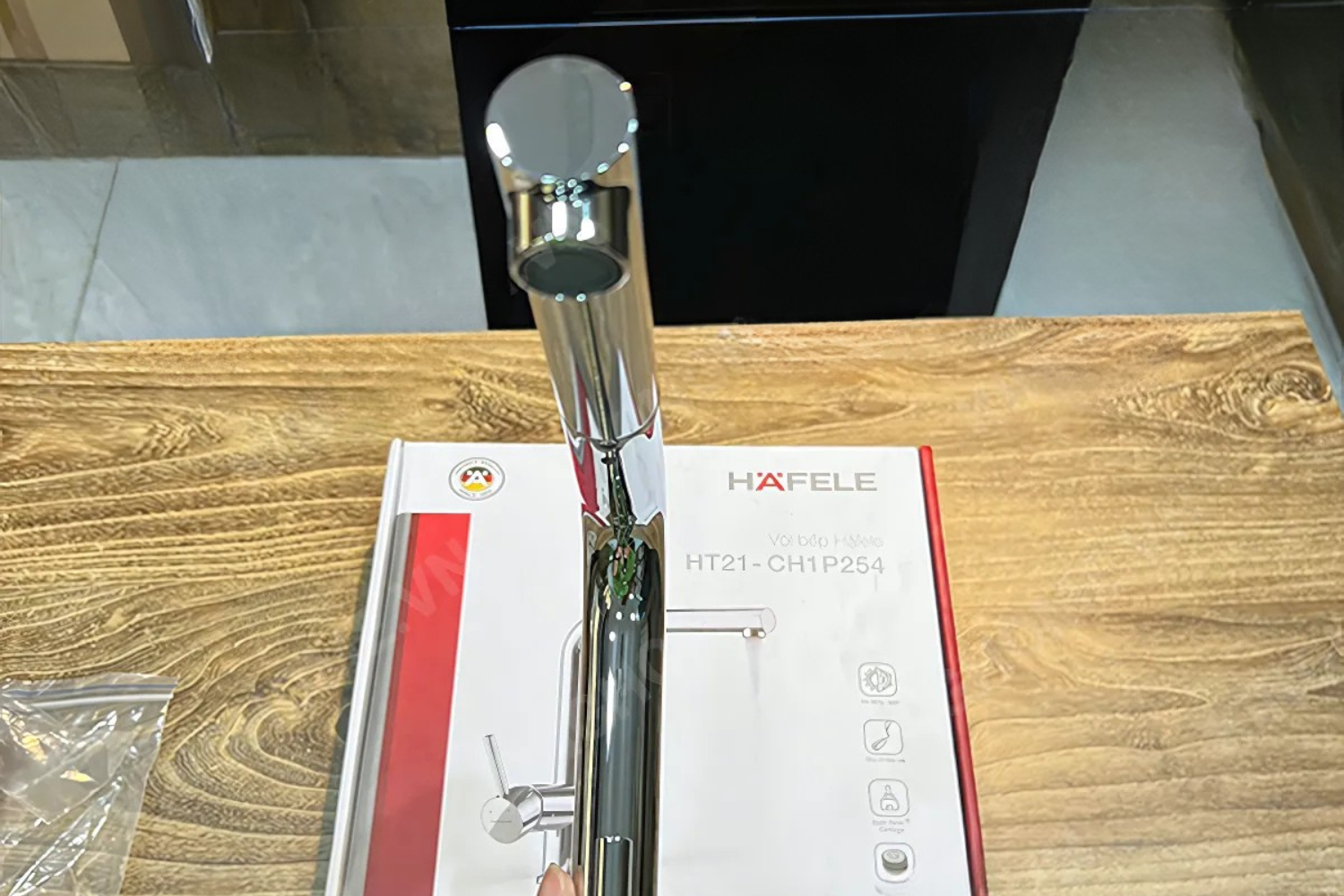 Vòi Rửa Bát Nóng Lạnh Dây Rút Hafele HT21-CH1P254 (577.55.200) | Đồng Thau Mạ Chrome