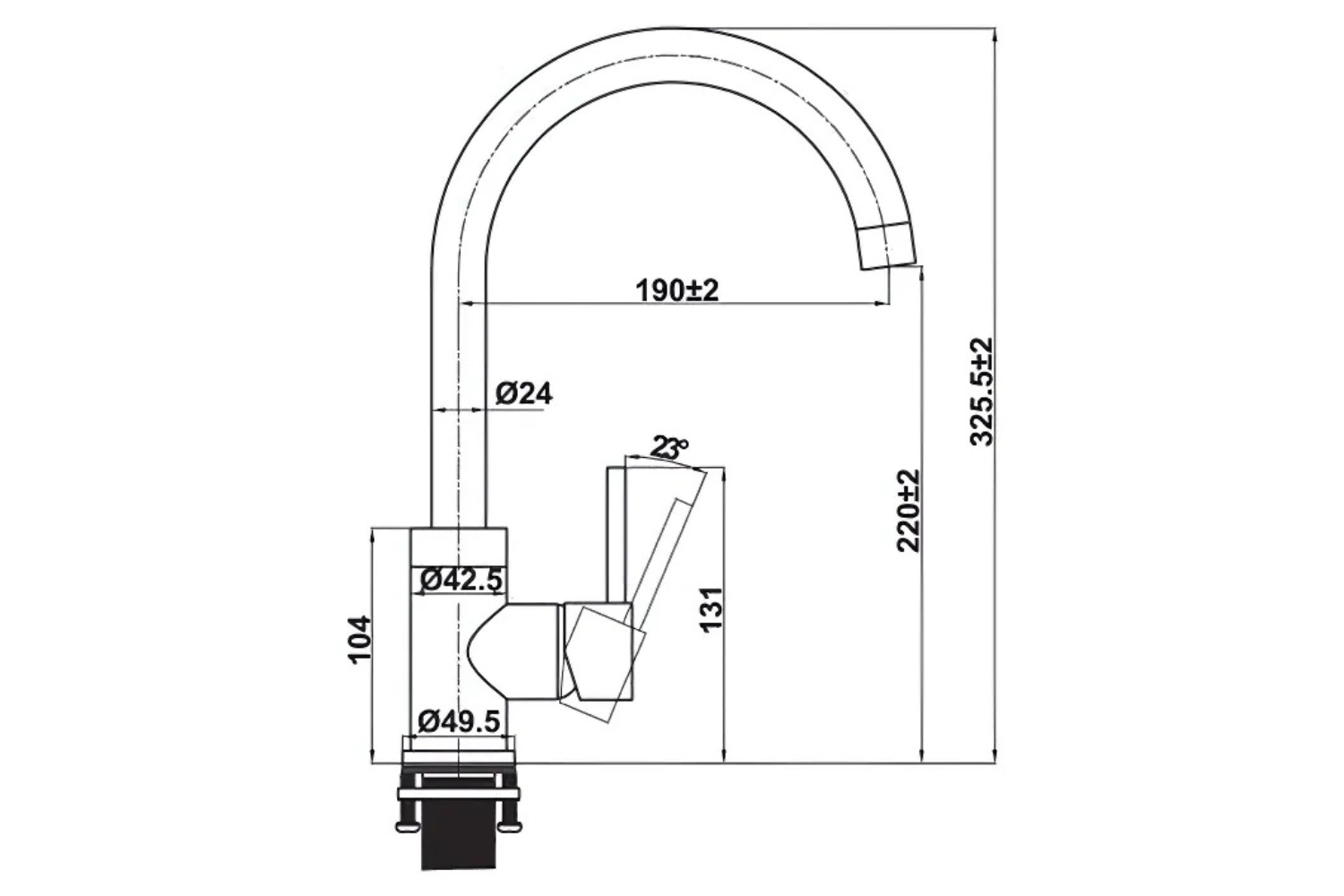 Vòi Rửa Bát Nóng Lạnh Hafele HT21-CH1F220C (577.55.240) | Đồng Thau Mạ Chrome