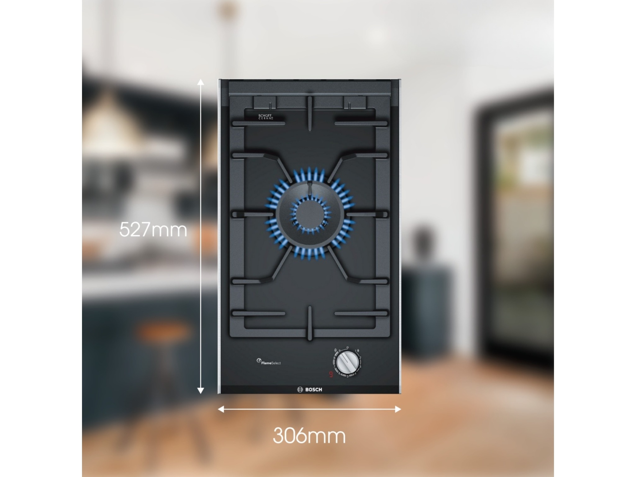 Bếp Gas Đơn Bosch PRA3A6B70 Serie 8 Domino | Lắp Âm 01 Vùng Nấu