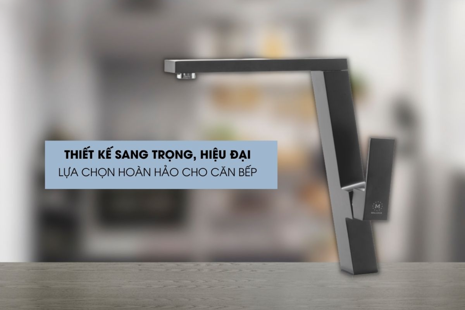 Vòi Rửa Bát Nóng Lạnh Malloca K131GR | Đồng Thau Sơn Giả Đá, Màu Xám