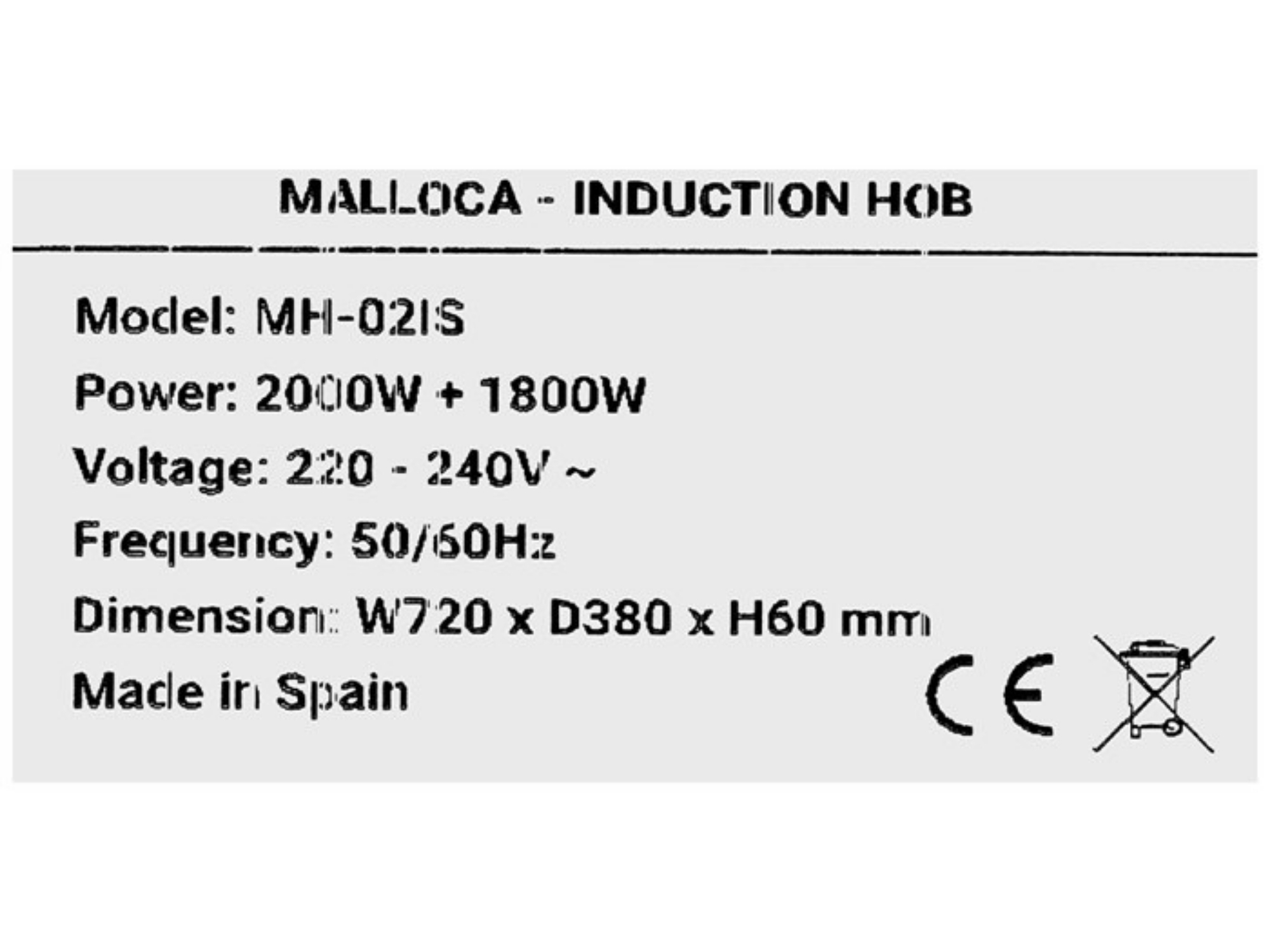 Bếp Từ Đôi Malloca MH-02IS | Lắp Âm 02 Vùng Nấu