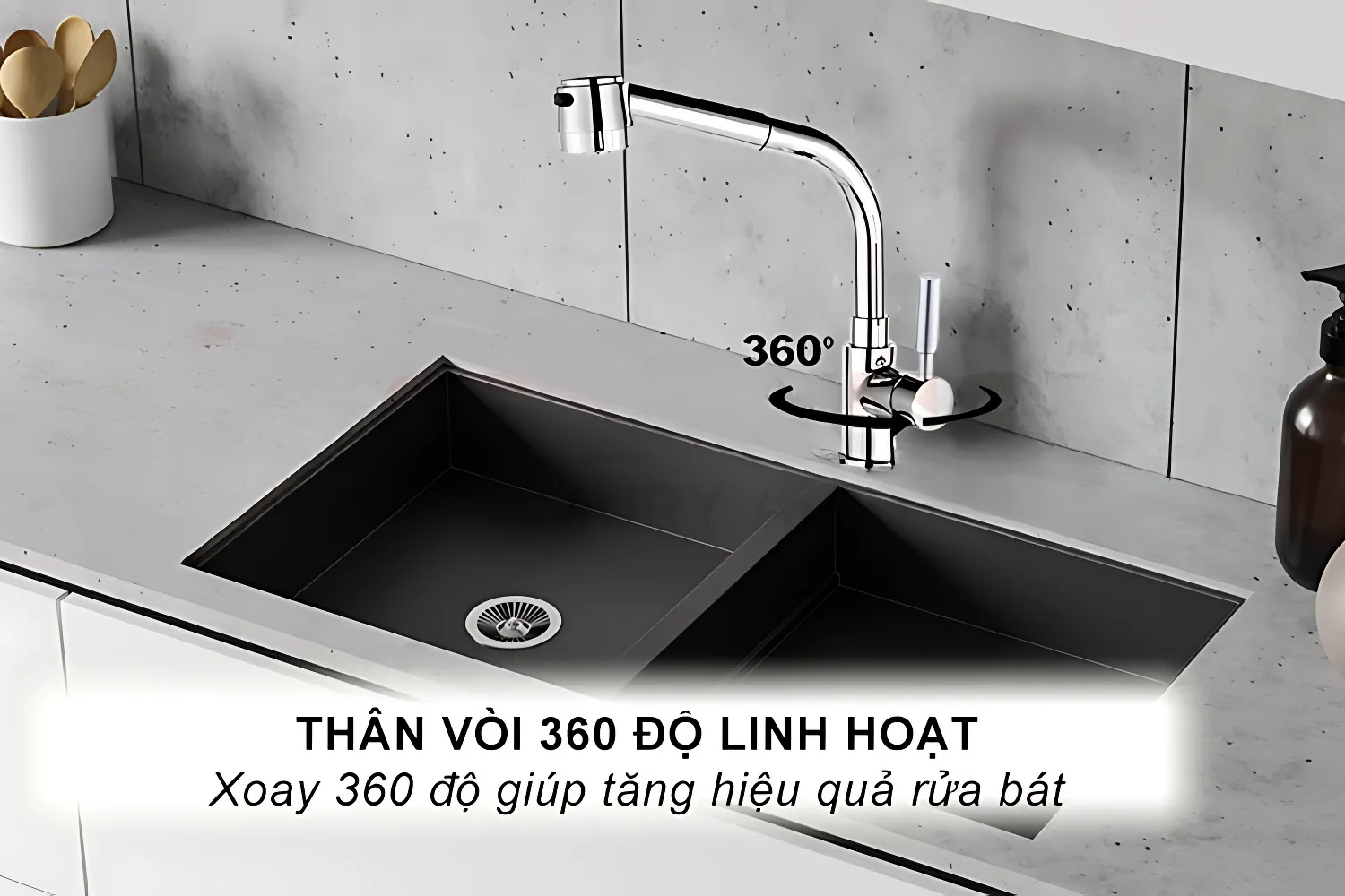 Vòi Rửa Bát Nóng Lạnh Dây Rút Eurosun SKYLAND S-K028R | Đồng thau mạ Chrome