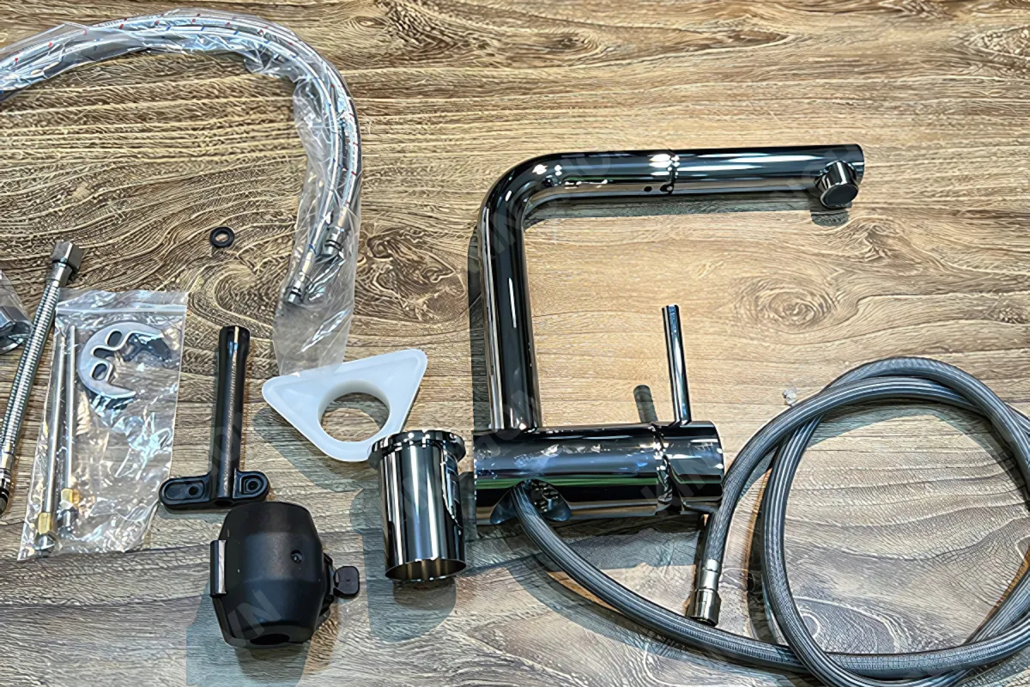 Vòi Rửa Bát Nóng Lạnh Dây Rút Hafele HT21-CH1P254 (577.55.200) | Đồng Thau Mạ Chrome